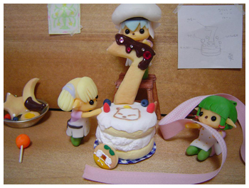 1st Prize Winner for FFXI 7th Year Anniversary Contest, Cake in Progress by P-Taru, Fanart Drawing Contest