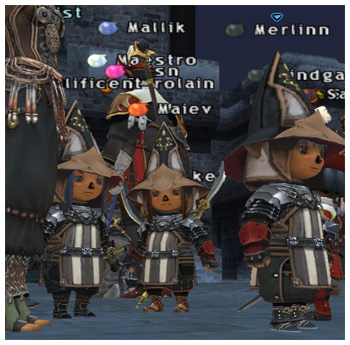 Taru Samurai, Whitegate of Fenrir, Maiev, Sakurakun, Optical Hat and Haubergeon