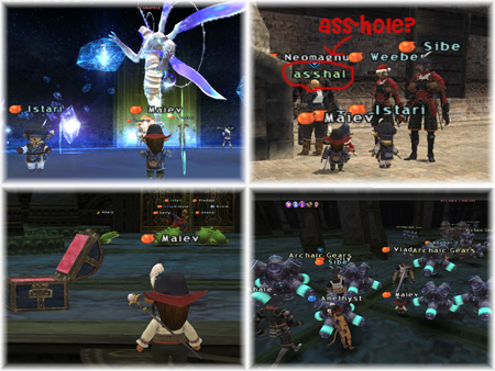 Istari, Weeber, Sibe, Maiev, Last CoP Mission BC Fight, Salvage, Frogs and Gears, FFXI Fenrir Server