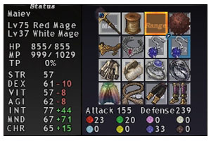 Paralyze II Equipment, Taru Red Mage, Maiev