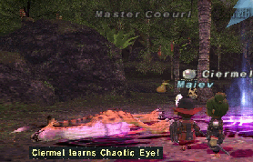Chaotic Eye, Ciermel and Maiev, FFXI TaruTaru of Fenrir, Blue and Red Mage