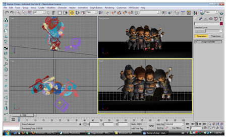 Maya 3ds Max, FFXI Character Rendering, Maiev, Tazo, Istari and Farkee