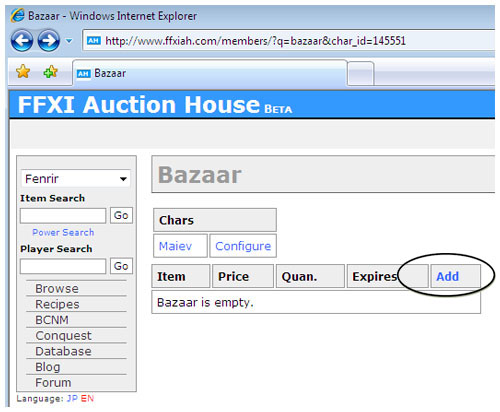Auction House Bazaar