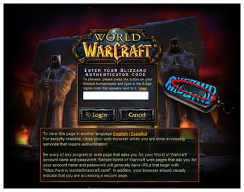 WoW Authenticator, Account Login and Password