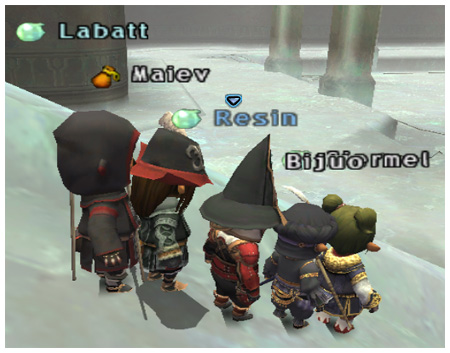 Labatt, Maiev, Resin, Bijuo, Ciermel in Garde of Ru Hmet, FFXI Taru of Fenrir Server