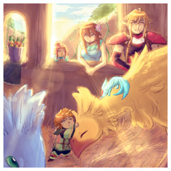 FFXI Fanart - Windurst Chocobo Stables!