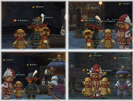 Weeber, Grimace, Istari and Maiev in midget form, Taru FFXI of Fenrir Server