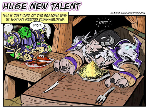 WoW, Dual Wield, Comics, Humor, Tauren, LOL