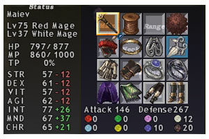 Maiev Equipment, Red Mage, FFXI, Fenrir