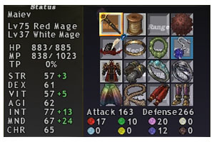 Maiev Equipment, Red Mage, FFXI, Fenrir