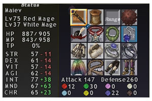 Maiev Equipment, Red Mage, FFXI, Fenrir