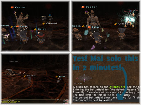 Resin, Istari, Ciermel, Maiev, Roc BCNM, 2min Clear, FFXI Fenrir Server