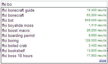 FFXI Bot, Google Suggest