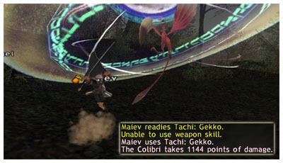 Maiev's Tachi Gekko on Colibri for 1144, Taru Samurai of Fenrir FFXI