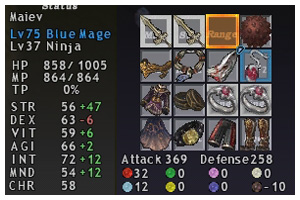 Maiev's Blue Mage Spell Equipment, FFXI Fenrir