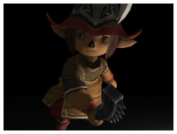 Kraken Club, FFXI, Maiev of Fenrir Server, 3ds rendered Taru