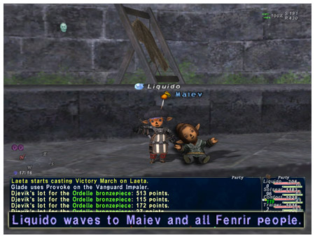 Maiev and Liquido, FFXI Taru of Fenrir Server