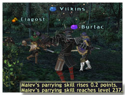 Maiev's parrying skillup strategies and guide, Taru Samurai, FFXI of Fenrir