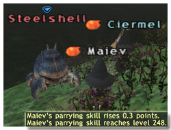 How to Parrying Skillup, Maiev on Taru Samurai, FFXI, Parrying Skill