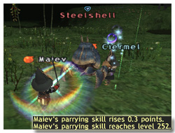 How to Parrying Skillup, Maiev on Taru Samurai, FFXI, Parrying Skill