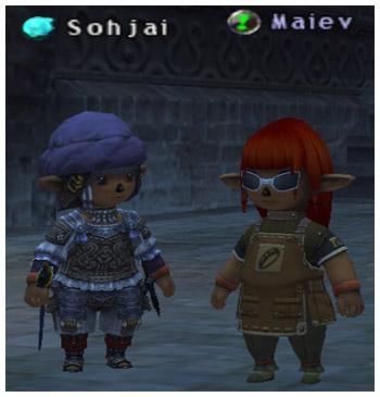 Maiev and Sohjai, Whitegate FFXI Fenrir