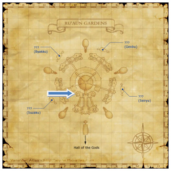 Map of RuAun Gardens, FFXI