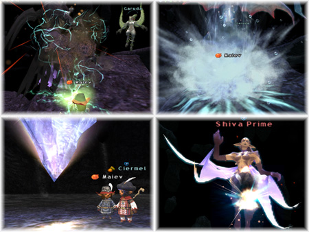 Leviathan and Shiva Prime fight, Maiev Ciermel, FFXI Taru of Fenrir Server, Cus