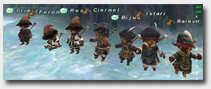 Grimace, Feromir, Resin, Ciermel, Bijuo, Istari, Maiev, Taru Dancing in Altaieu, FFXI Fenrir Server