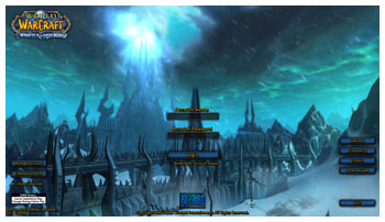 World of Warcraft, Wraith of the Lich King Login-Page